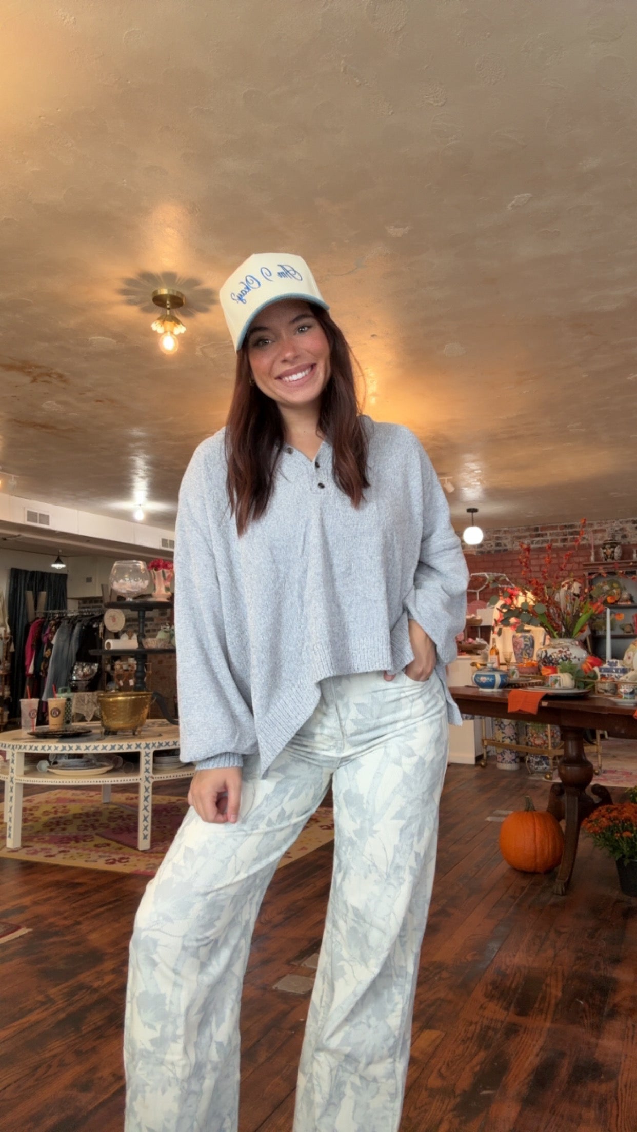 Blue Camo corduroy pants 