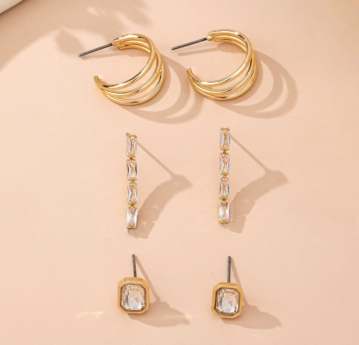Earring Trio Set