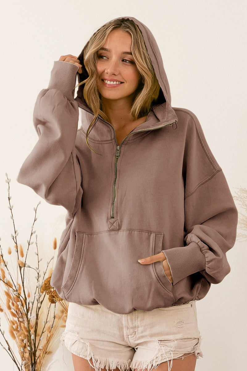 Stitched Together Hoodie- Terra Cotta