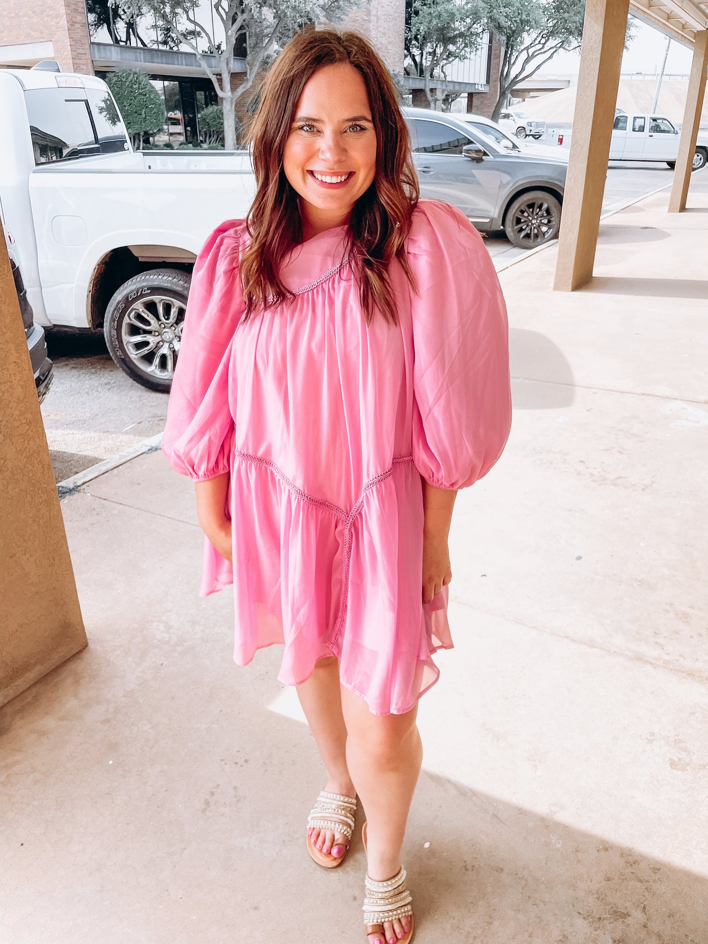 Water Colors Dress- Pink