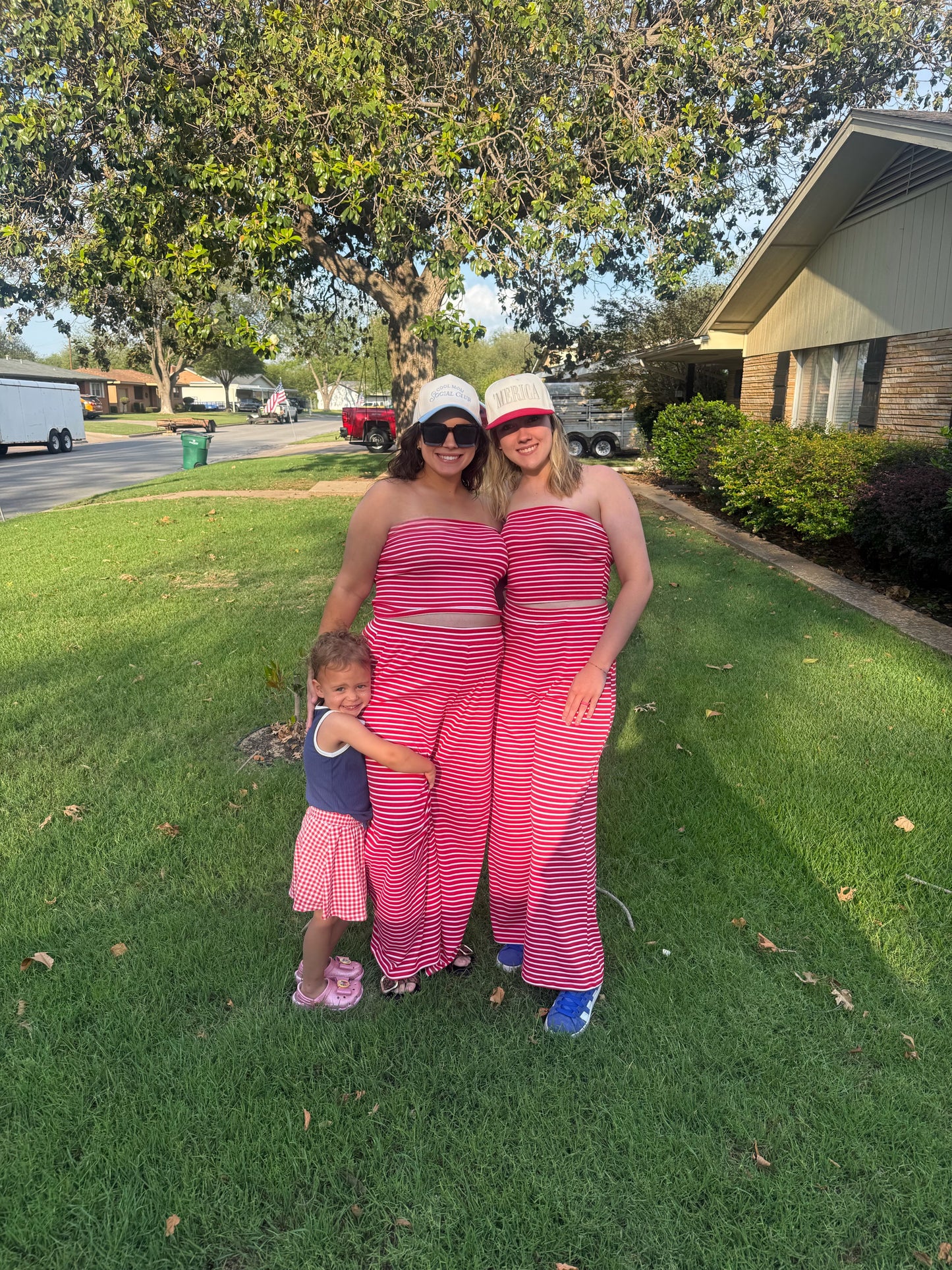Red striped 2 piece set