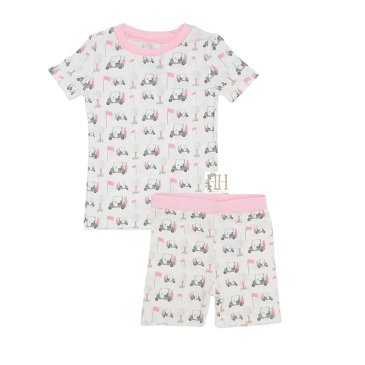 Pink Finding Fairways Shorts Loungewear Set