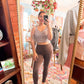 Brown Gingham Top