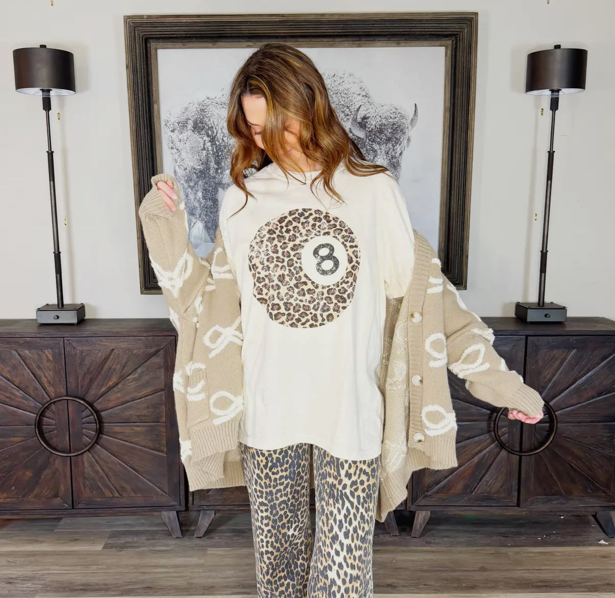 Leopard 8 Ball Tee