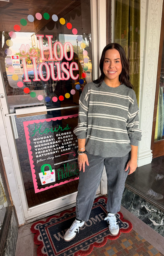 Grey Sweater Top