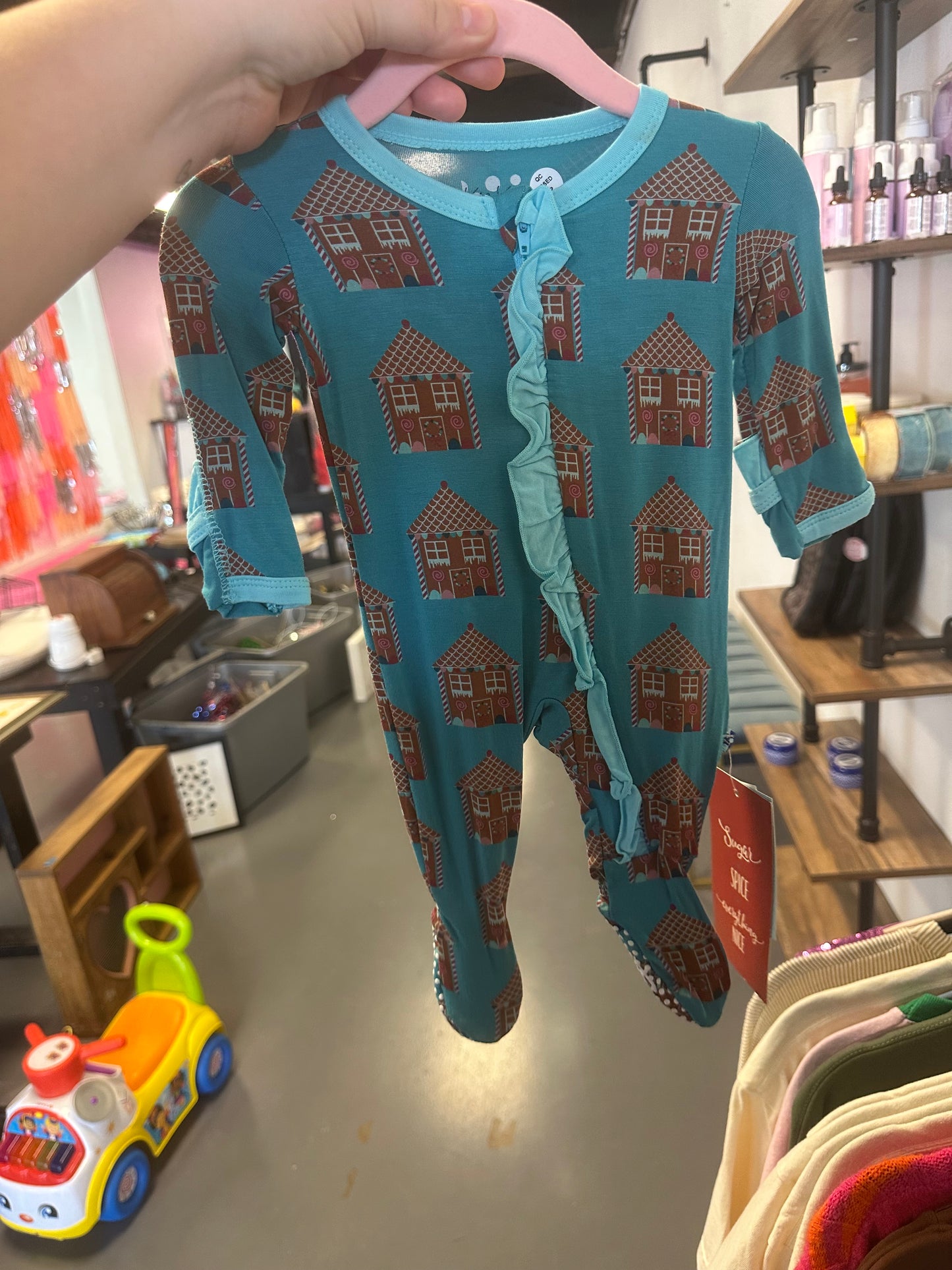 Ruffle Gingerbread Romper