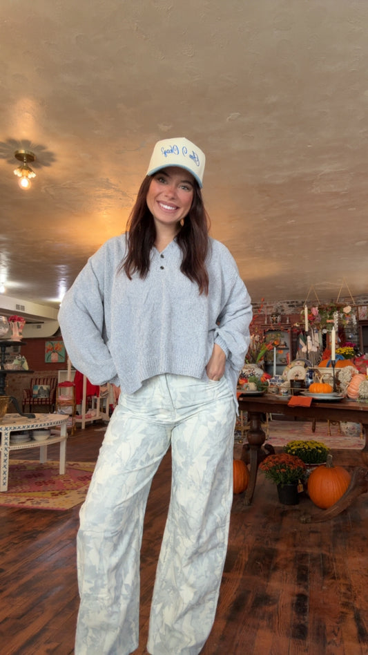 Blue Camo corduroy pants ￼