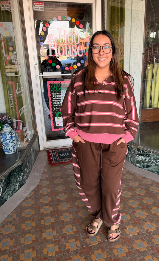 Brown Barrel Pants