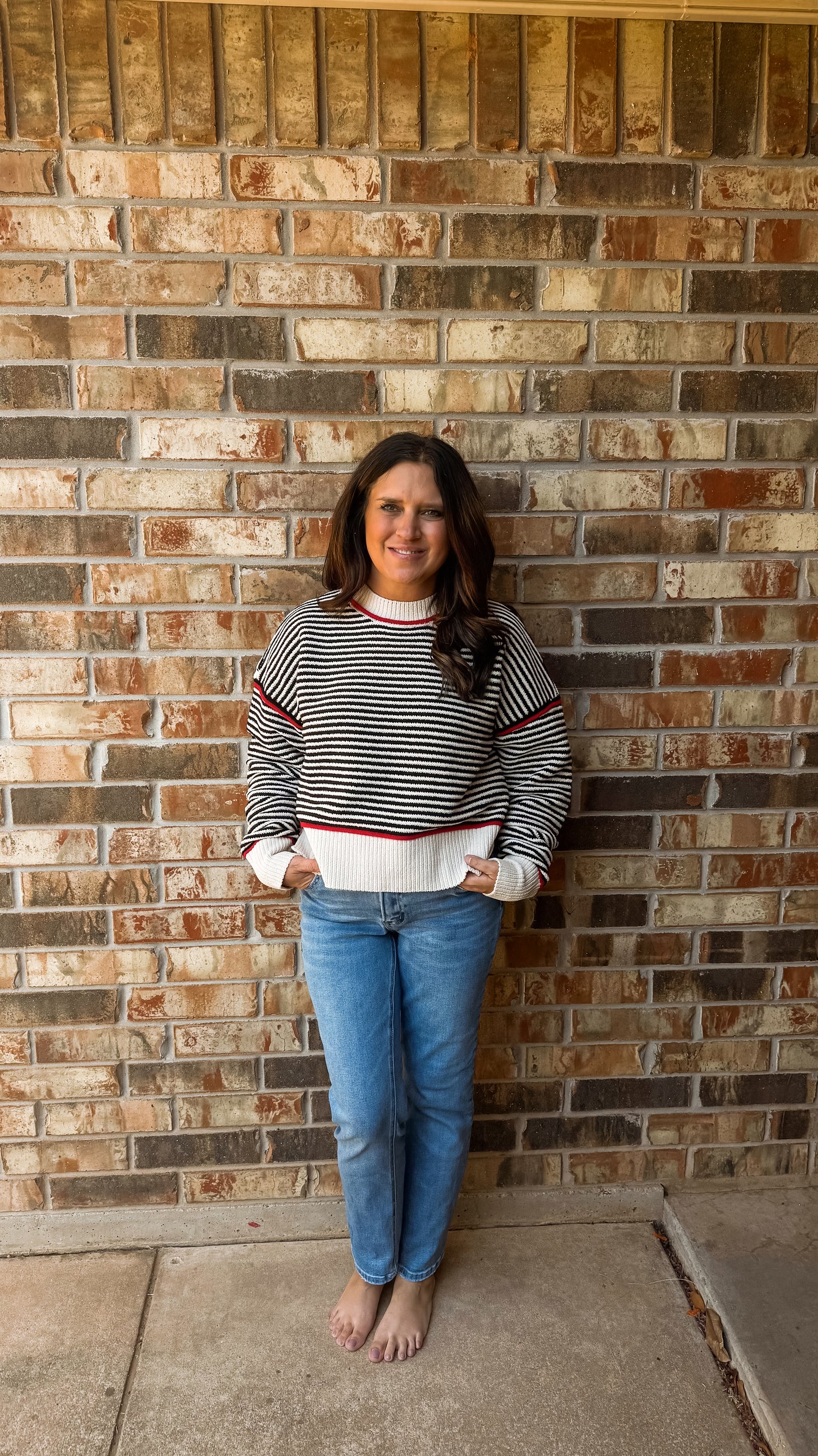 Gameday Striped Sweater