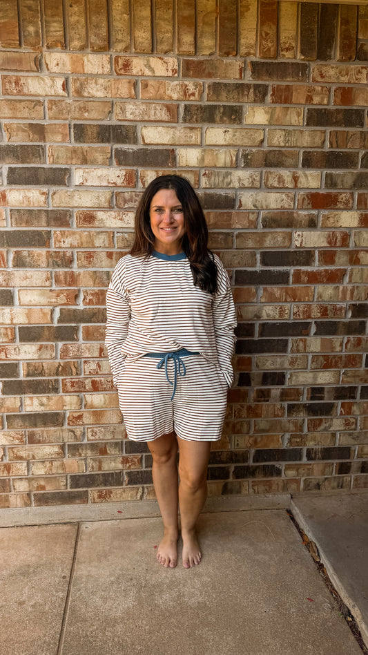 Striped Short Set