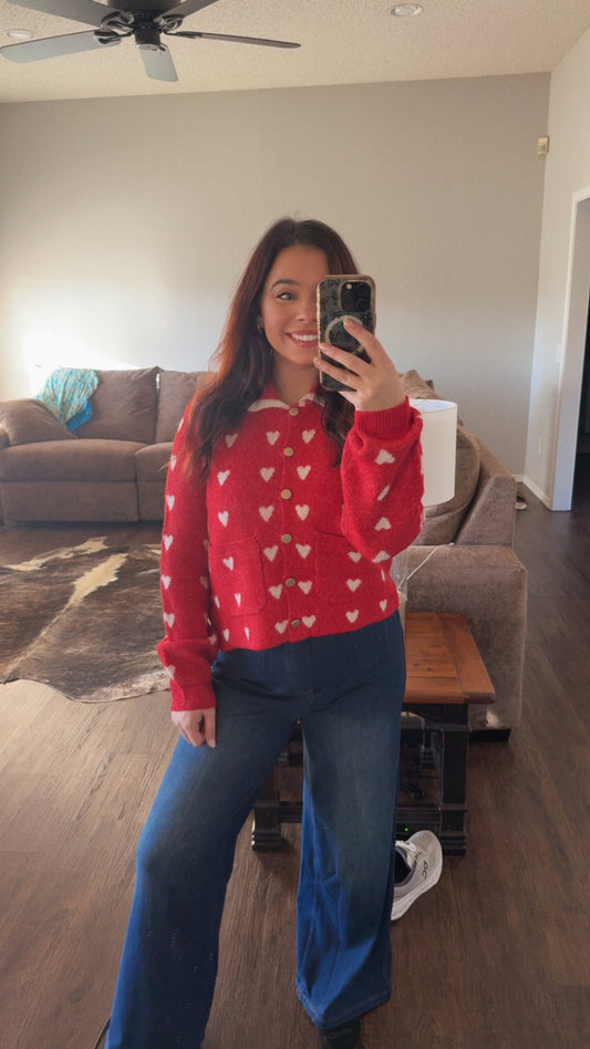 Heart Scallop Sweater