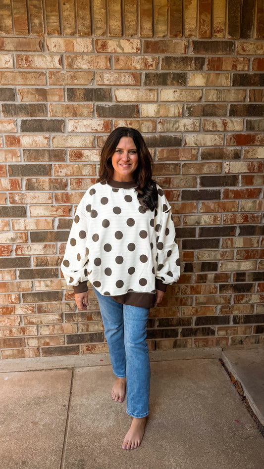 Polka Dot / Striped Sweatshirt