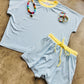 Blue and Yellow Striped Set