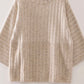 Ribbed Knit Mock Sweater