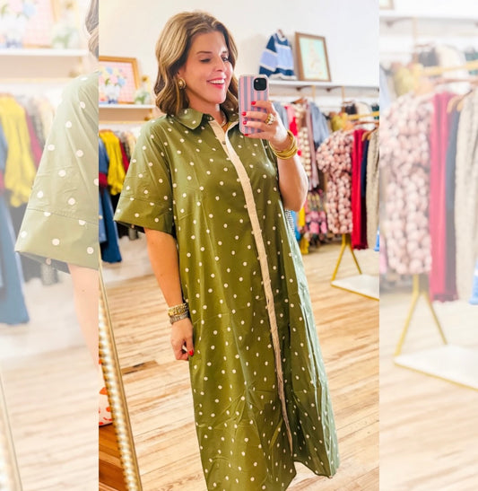 Green Polka Dot Dress
