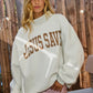 Cross & Jesus Saves reversible sweatshirt
