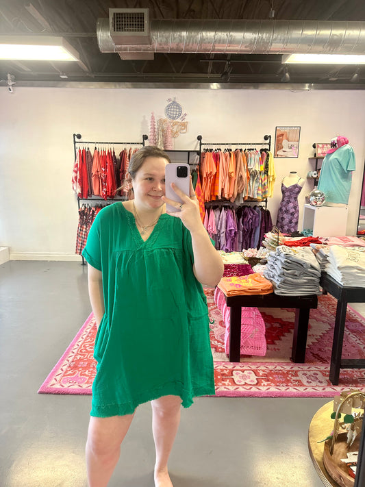 Double Take Dress- Green