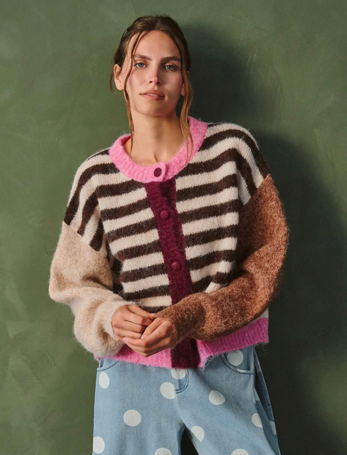 Color Pop Striped Cardigan