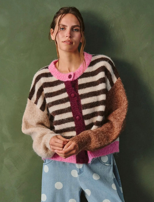 Color Pop Striped Cardigan