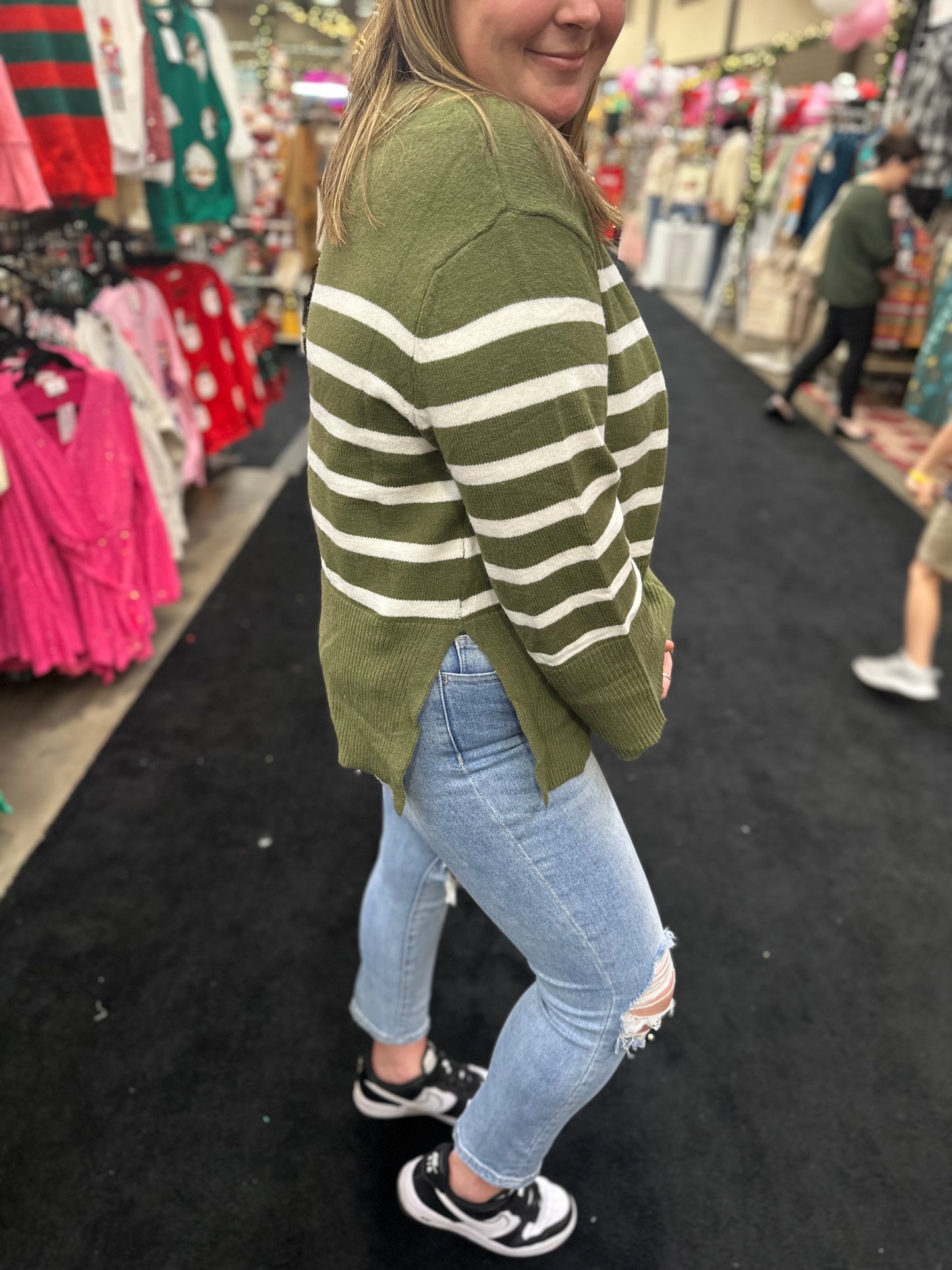 Go For It Sweater- Olive