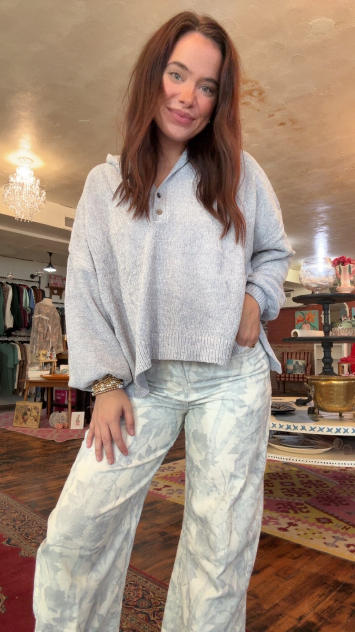 Blue Camo corduroy pants ￼