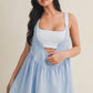 Gingham Athletic Dress - Blue