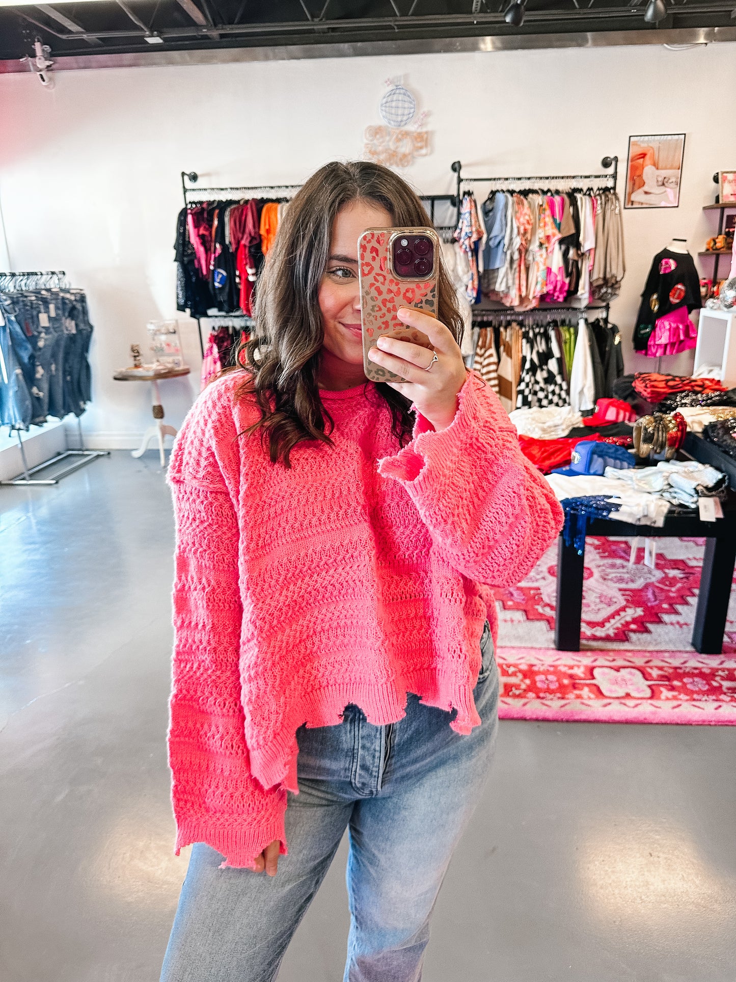 Solid Ten Sweater- Pink