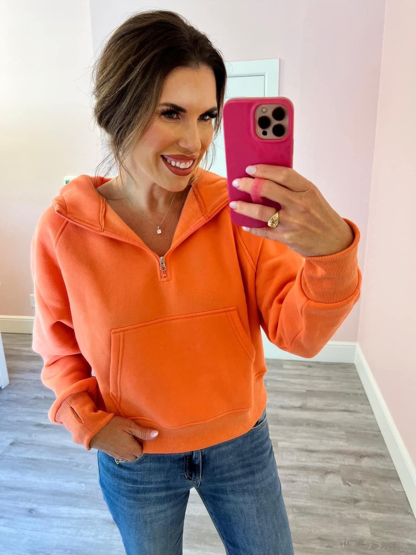 Errands To Run Pullover- Coral