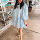 Water Colors Dress- Blue