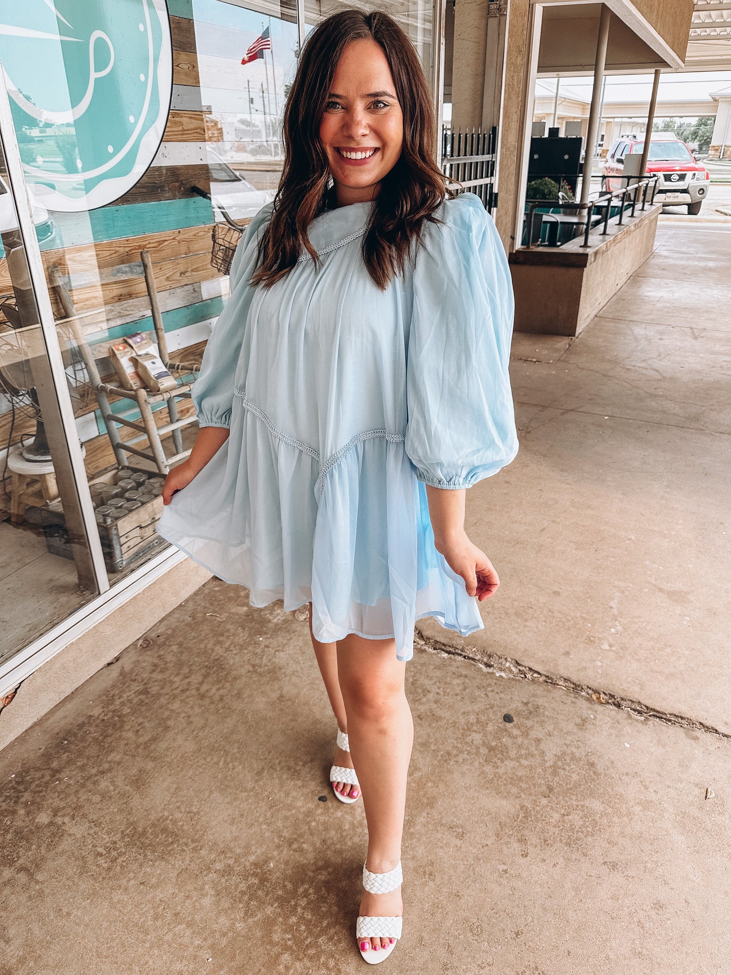 Water Colors Dress- Blue