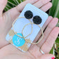 Glitter Top Hoops