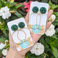 Glitter Top Hoops
