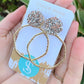 Glitter Top Hoops