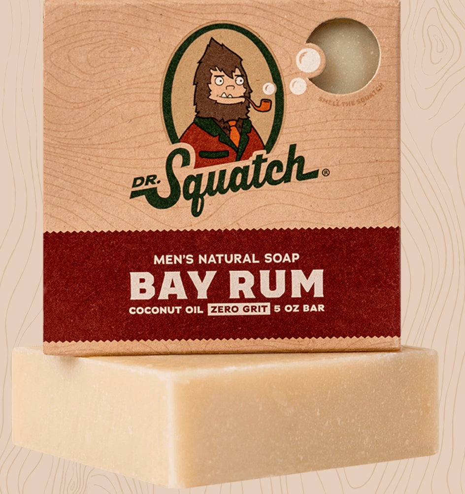 Dr. Squatch All Natural Bar Soap for Men with Zero Grit, Bay Rum